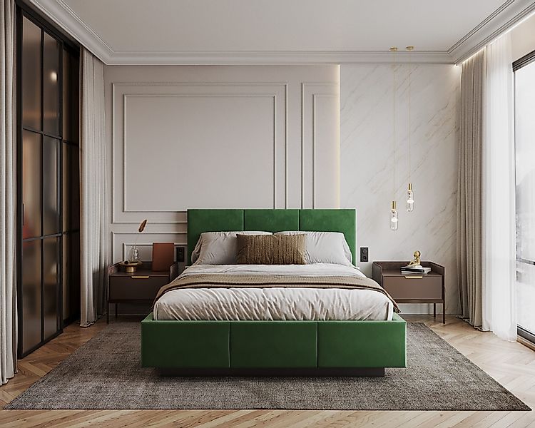 thematys Polsterbett Stauraumbett aus Velours 90x200, günstig online kaufen