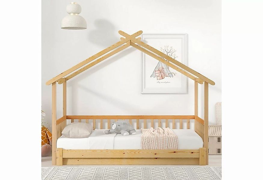 Celya Kinderbett 200x90cm Ausziehbares Baumhaus Bett, Doppelbett, reines Ma günstig online kaufen