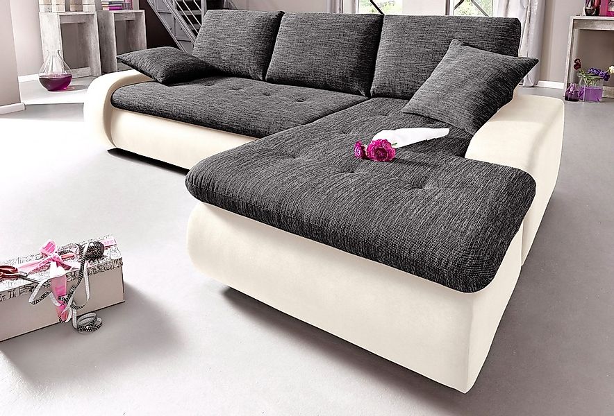 TRENDMANUFAKTUR Ecksofa »Indie, modern und bequem, Materialmix, OTTOs Choic günstig online kaufen