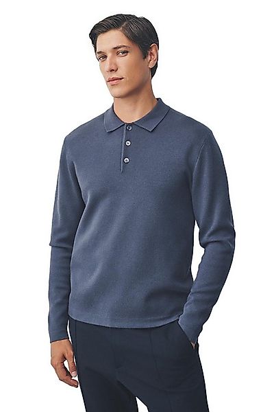 Next Langarm-Poloshirt Regular Fit Poloshirt mit Knopfverschluss (1-tlg) günstig online kaufen