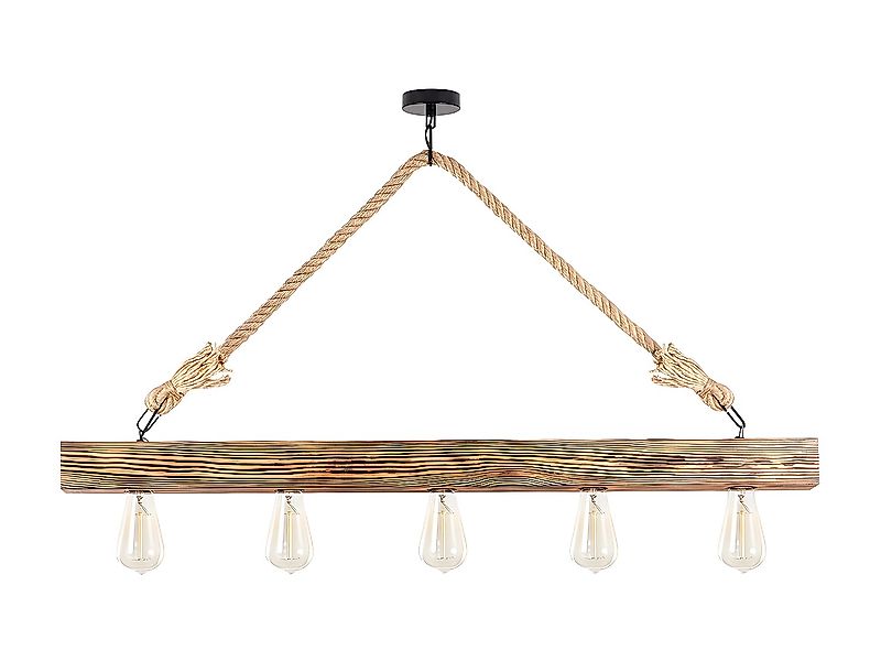 Deckenleuchte - Holz - 100 x 53 cm - Naturfarben - EREBOS günstig online kaufen