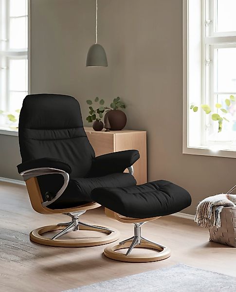 Stressless "Sunrise" mit Signature Base, Größe L, Gestell Eiche, in 2 Leder günstig online kaufen