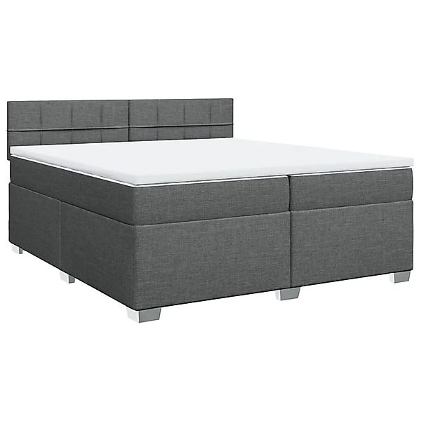 vidaXL Boxspringbett mit Matratze Dunkelgrau 200x200 cm Stoff 3288296 günstig online kaufen