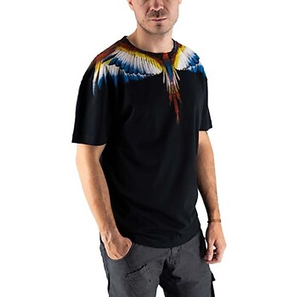 County Of Milan  T-Shirt Schwarzes Federn-T-Shirt günstig online kaufen