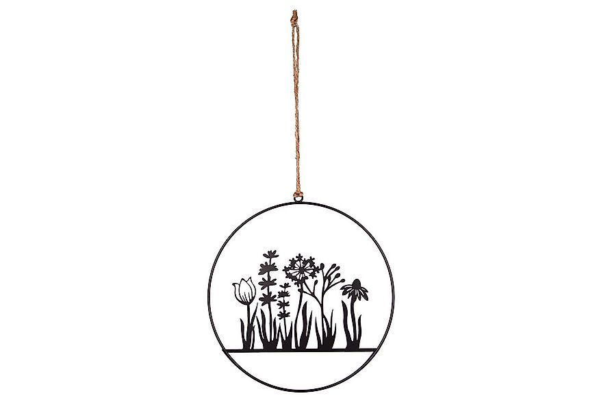 UNUS HOME Wanddekoobjekt Aufhänger Blumenornament (25cm), Hängedeko Wanddek günstig online kaufen