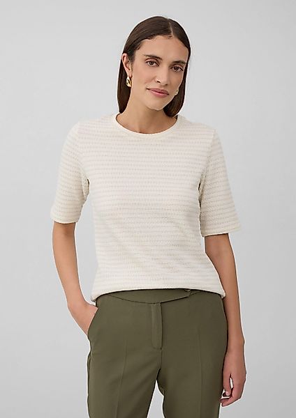 s.Oliver Kurzarmshirt T-Shirt Bicolor-Shirt mit Strukturmuster günstig online kaufen