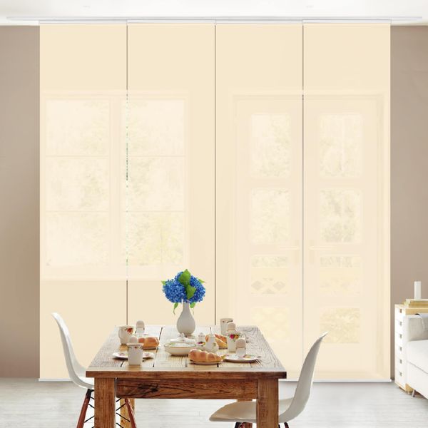 Bilderdepot24 Schiebegardine modern Flächenvorhang blickdicht Crème günstig online kaufen