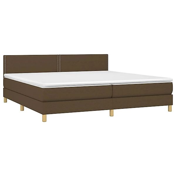 vidaXL Boxspringbett mit Matratze & LED Dunkelbraun 200x200 cm Stoff 313366 günstig online kaufen