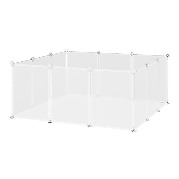 PawHut Kleintierkäfig Freilaufgehege Laufgitter DIY Gittergehege günstig online kaufen