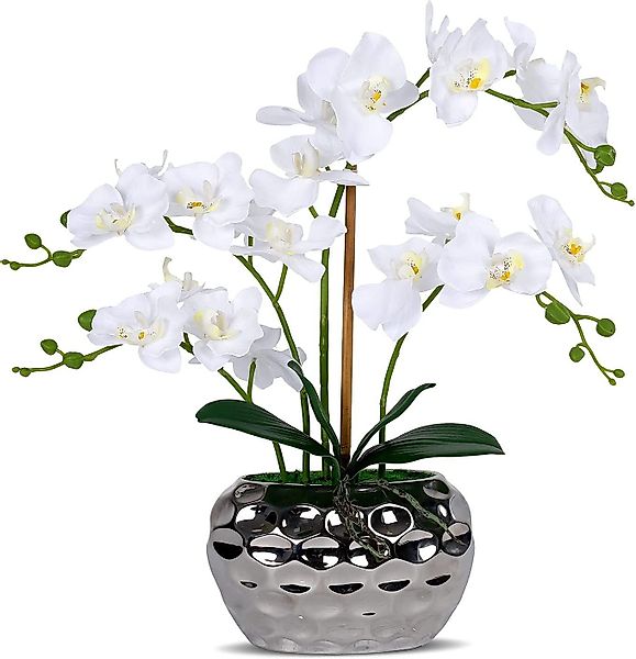 Kunstorchidee Zggzerg Kunst Orchidee weiße Orchidee günstig online kaufen