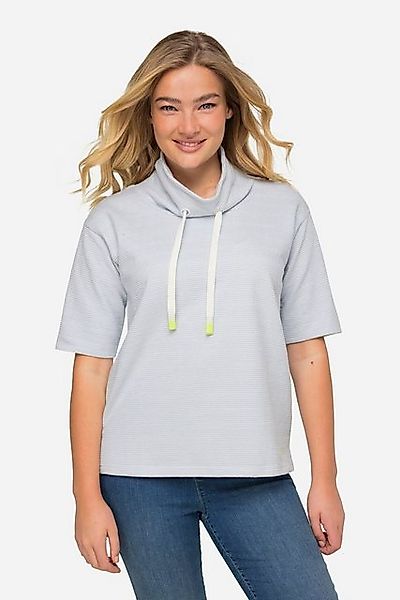 Laurasøn Sweatshirt Sweatshirt oversized Ringel Stehkragen OEKO-TEX günstig online kaufen