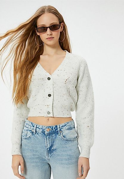 Koton Cardigan V-Kragen Mit Lurex Detail günstig online kaufen