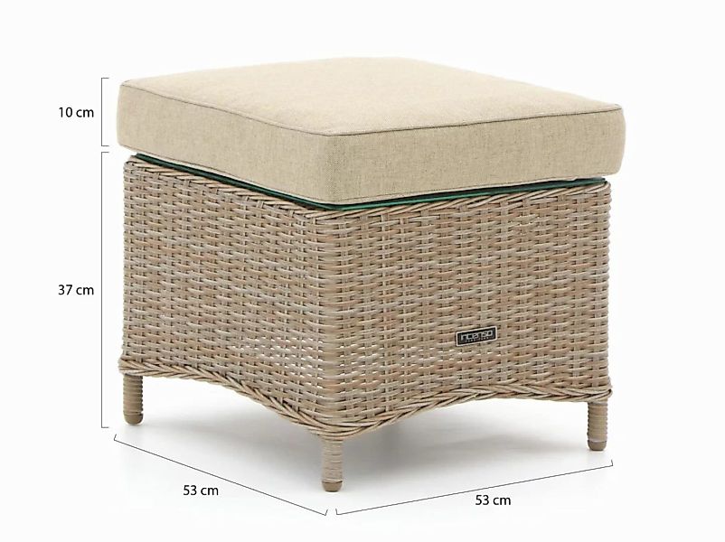 Intenso Milano Beistelltisch Outdoor/Gartenhocker 53x53x37 cm günstig online kaufen