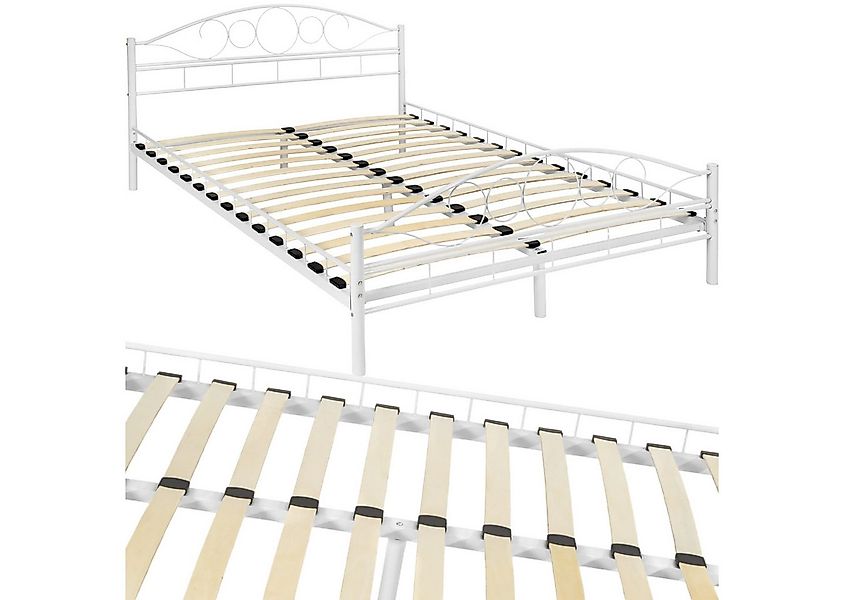 tectake Bettgestell Metallbett, robustes Stahlgestell günstig online kaufen