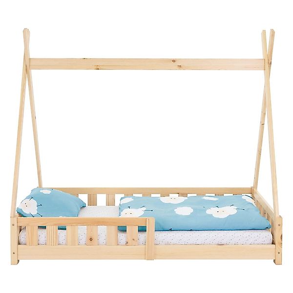 ML-DESIGN Spielbett Hausbett Tipi Zeltbett inkl. Lattenrost Bodenbett Kinde günstig online kaufen
