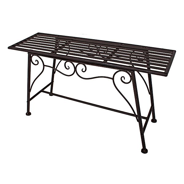 Jardinion Gartenbank 83cm x 27cm x 45cm Metall Anthrazit Sitzbank Rost Opti günstig online kaufen