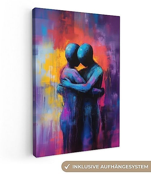 OneMillionCanvasses® Leinwandbild Umarmung - Körper - Lila, Fotodruck (1 St günstig online kaufen