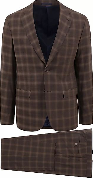 Suitable Strato Toulon Suit Wolle Kariert Braun - Größe 52 günstig online kaufen