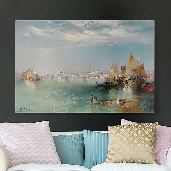 Leinwandbild Kunstdruck - Querformat Thomas Moran - Canal Grande Venedig günstig online kaufen