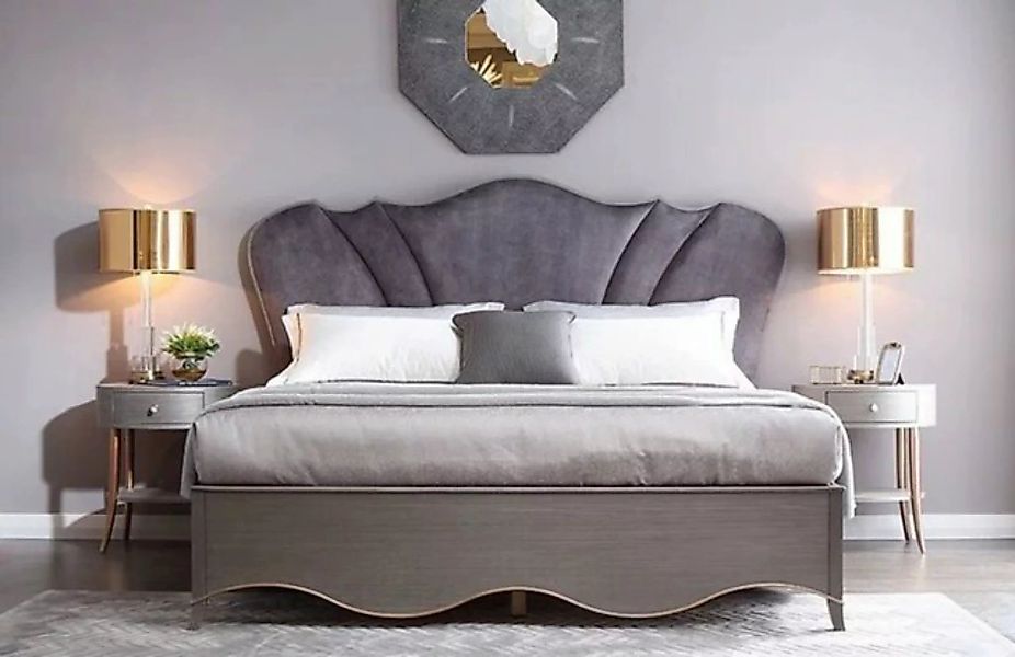 JVmoebel Bett, Chesterfield Hotel Doppel Stoff Bett Schlafzimmer Polster Lu günstig online kaufen
