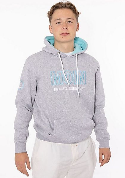 Zwillingsherz Hoodie "Moin" mit gesticktem Schriftzug und Ankermotiv am Ärm günstig online kaufen