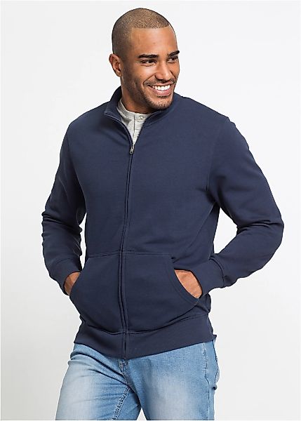 bonprix Sweatjacke "Sweatjacke mit Stehkragen" mit Stehkragen, mit weich an günstig online kaufen