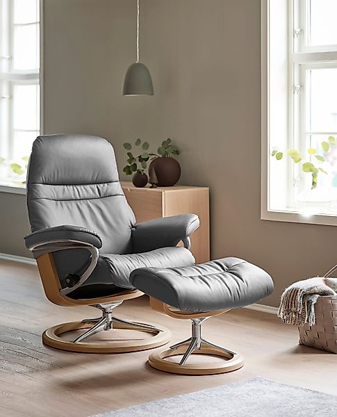 Stressless Relaxsessel "Sunrise" mit Signature Base, Größe M, Gestell Eiche günstig online kaufen