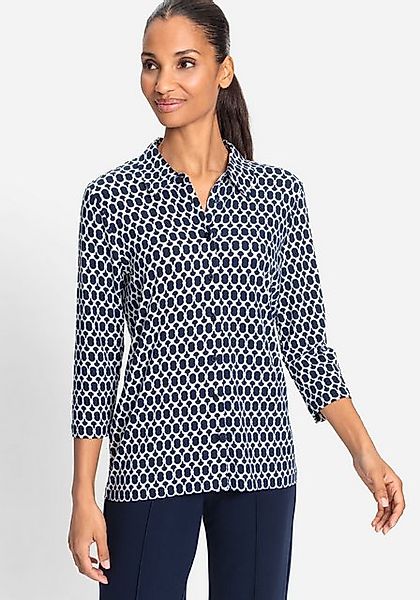 Olsen Klassische Bluse mit Allover-Print günstig online kaufen