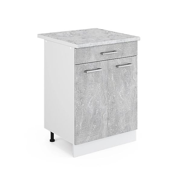 Vicco Unterschrank R-Line, Beton/Weiß, 60 cm günstig online kaufen