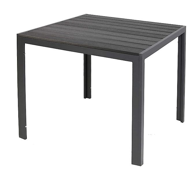 LEX Gartentisch Gartentisch Comfort 80 x 80 cm mit Nonwood Platte Gestell A günstig online kaufen