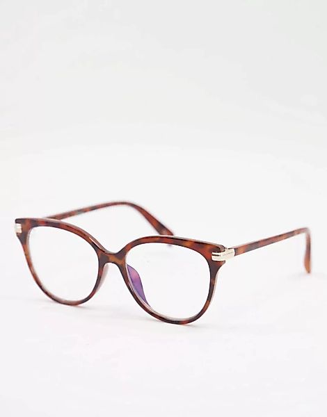 Jeepers Peepers – Runde Damenbrille in Schildpattoptik mit klaren Gläsern-B günstig online kaufen