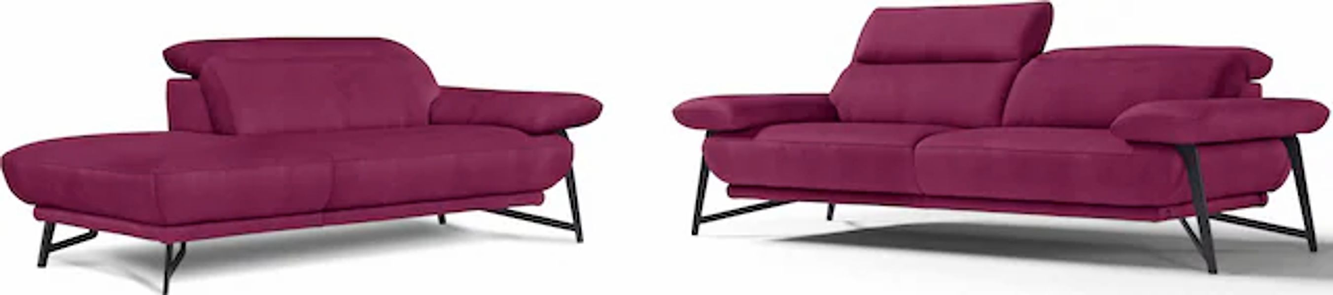 Egoitaliano Sofa »Anais, Design mit hohem Sitzkomfort, Fußfarbe schattengra günstig online kaufen
