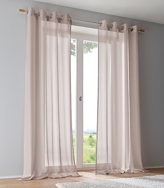 Kutti Vorhang "Vinola" Ösen 1 Stk. tlg. Ösengardine modern Netzstruktur Gla günstig online kaufen