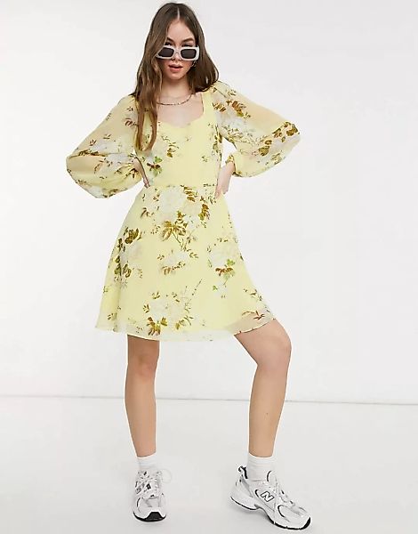 Warehouse – Bonnie Rose – Minikleid in Gelb günstig online kaufen