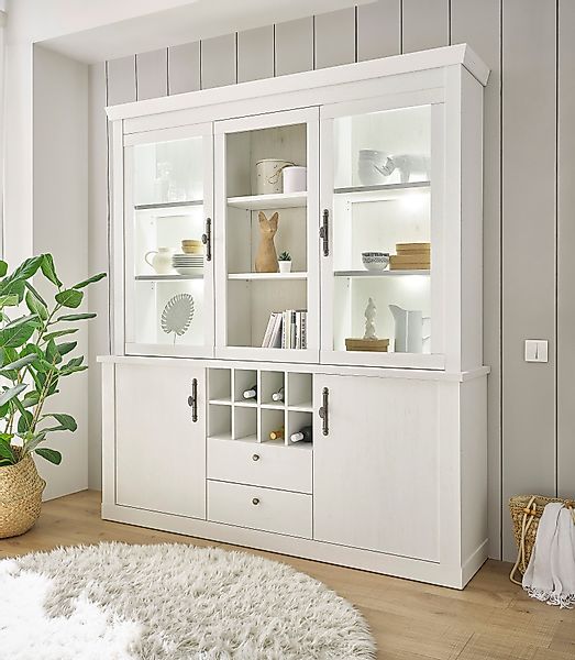 Home affaire Buffet "RAVENNA", im romantischen Landhausstil, Griffe aus Met günstig online kaufen