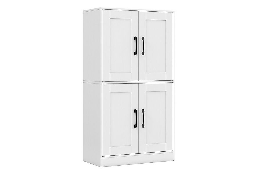 COSTWAY Küchenbuffet Vorratsschrank Küche mit verstellbarem Regal Holz günstig online kaufen