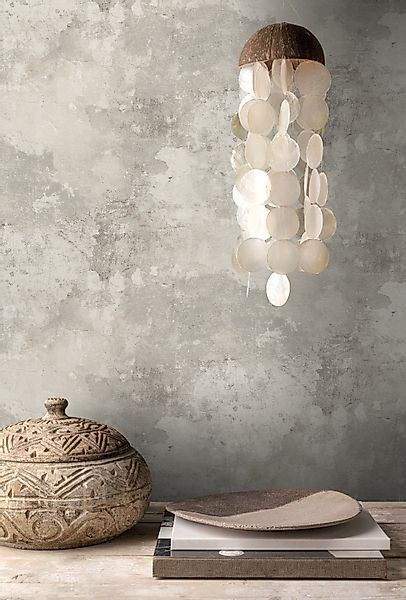 Grandeco Tapete Vliestapete Einfarbig Beton Optik günstig online kaufen
