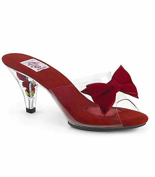 Pantolette BELLE-301BOW - Klar/Rot (Schuhgröße: EUR 35) günstig online kaufen
