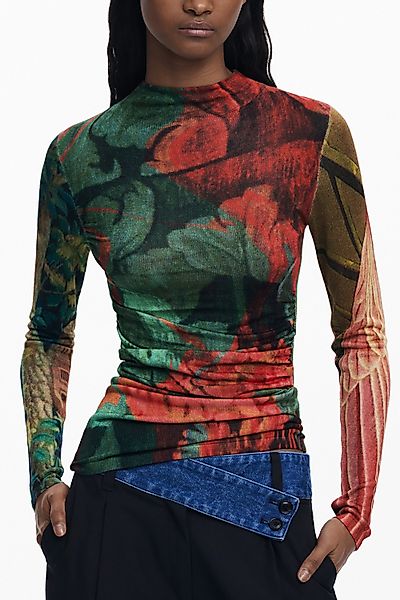 Desigual Strickpullover Eleganter Damenpullover in Grün: günstig online kaufen
