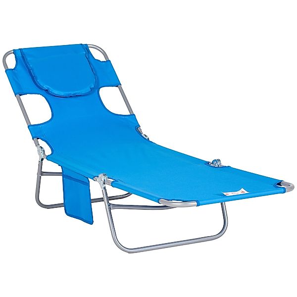 Outsunny Gartenliege mit Lesefenster, Kopfkissen, 5-Fach günstig online kaufen