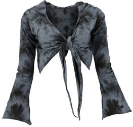Guru-Shop Longsleeve Wickeltop, Yogatop, Langarmshirt mit.. günstig online kaufen