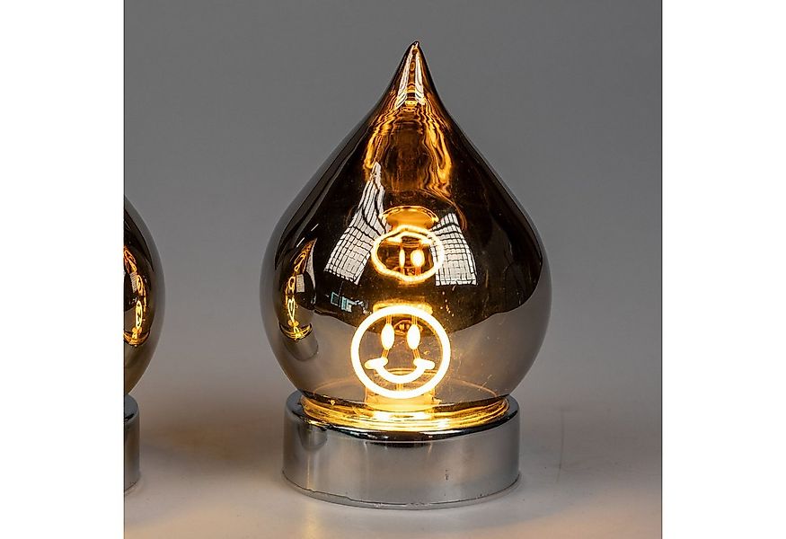 formano LED Tischleuchte Magic, mit Timerfunktion, Schwarz, Motiv: Smiley, günstig online kaufen