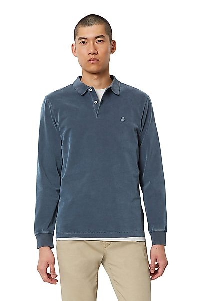 Marc O'Polo Langarm-Poloshirt aus reiner Bio-Baumwolle günstig online kaufen