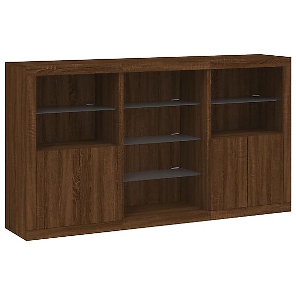 vidaXL Sideboard mit LED-Leuchten Braun Eichen-Optik 181,5x37x100 cm 320918 günstig online kaufen