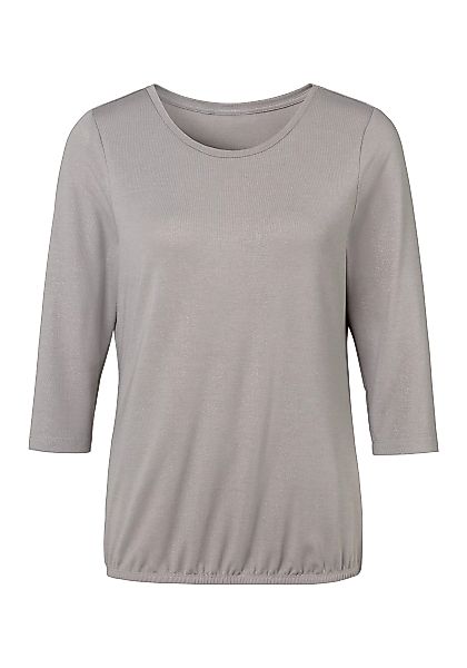 Vivance 3/4-Arm-Shirt mit silbrigem Glitzerdruck günstig online kaufen
