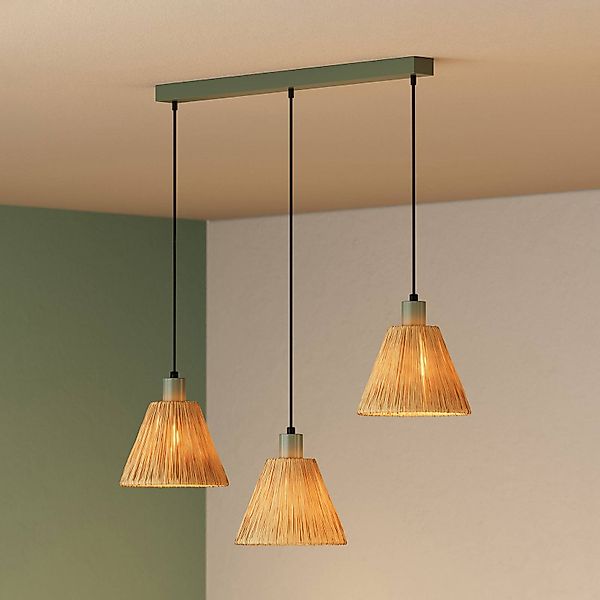 OSRAM Hängeleuchte Decor Raffia, 3-fl lang., Bast, natur günstig online kaufen