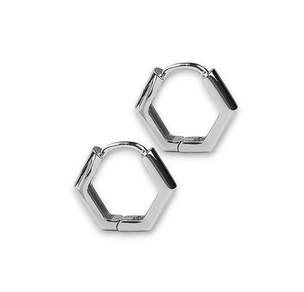 SHELAGO Paar Creolen - kleine Sechseck Creolen Damen, geometrische Ohrringe günstig online kaufen