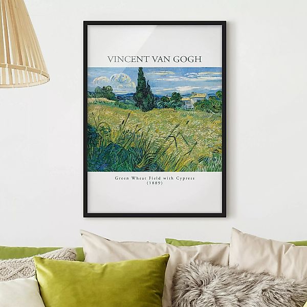Bild mit Rahmen Van Gogh - Grünes Weizenfeld günstig online kaufen