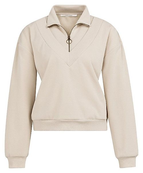 YAYA Sweatshirt Pullover mit doppeltem Kragen günstig online kaufen