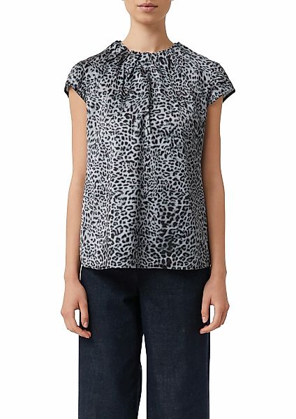 Comma Satinbluse, mit All-Over Print günstig online kaufen